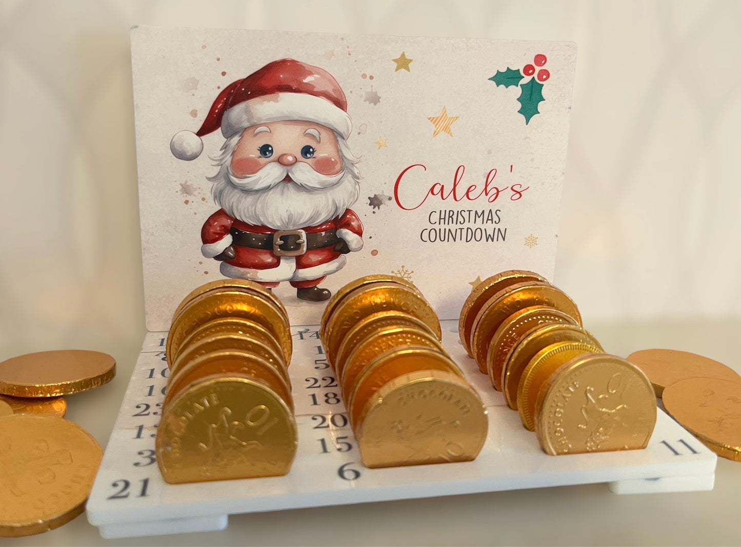 Santa Chocolate Coin Christmas Countdown