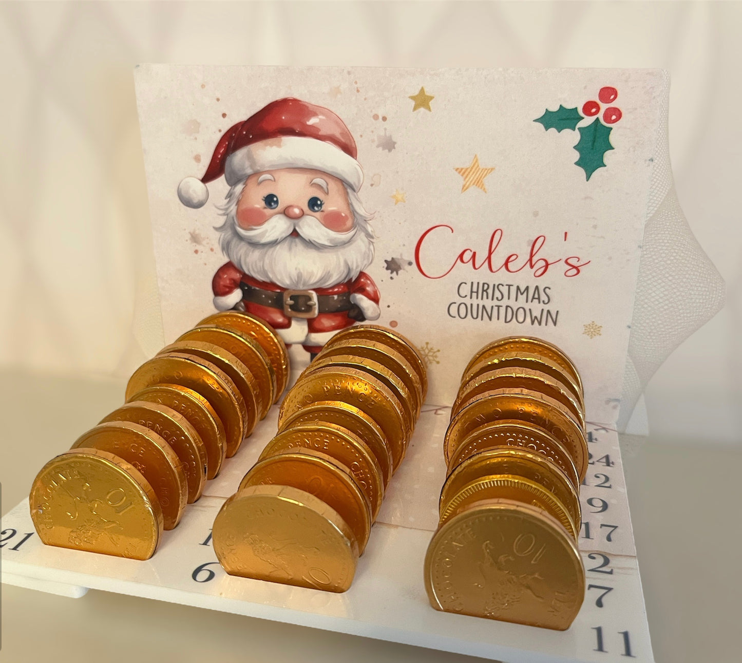 Santa Chocolate Coin Christmas Countdown