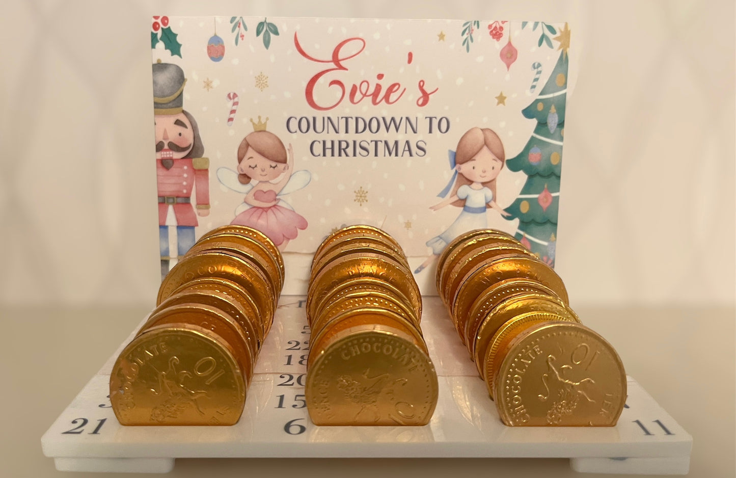 Nutcracker Chocolate Coin Christmas Countdown