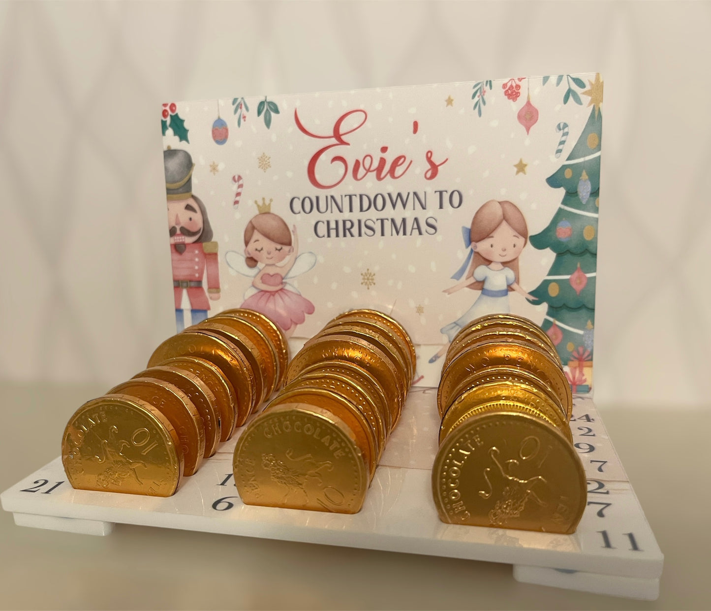 Nutcracker Chocolate Coin Christmas Countdown