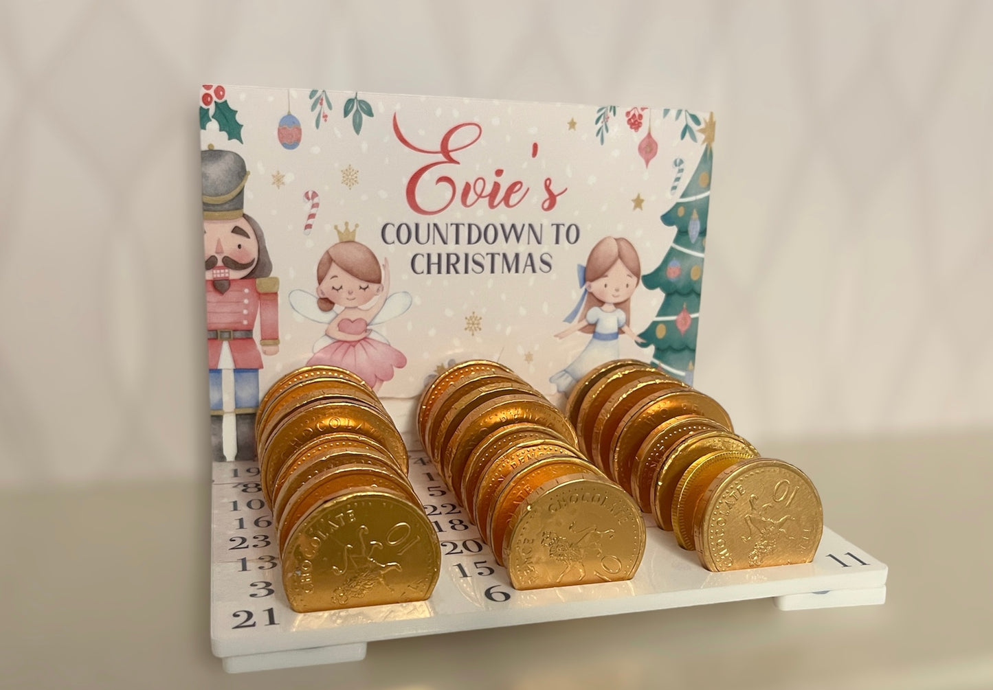 Nutcracker Chocolate Coin Christmas Countdown