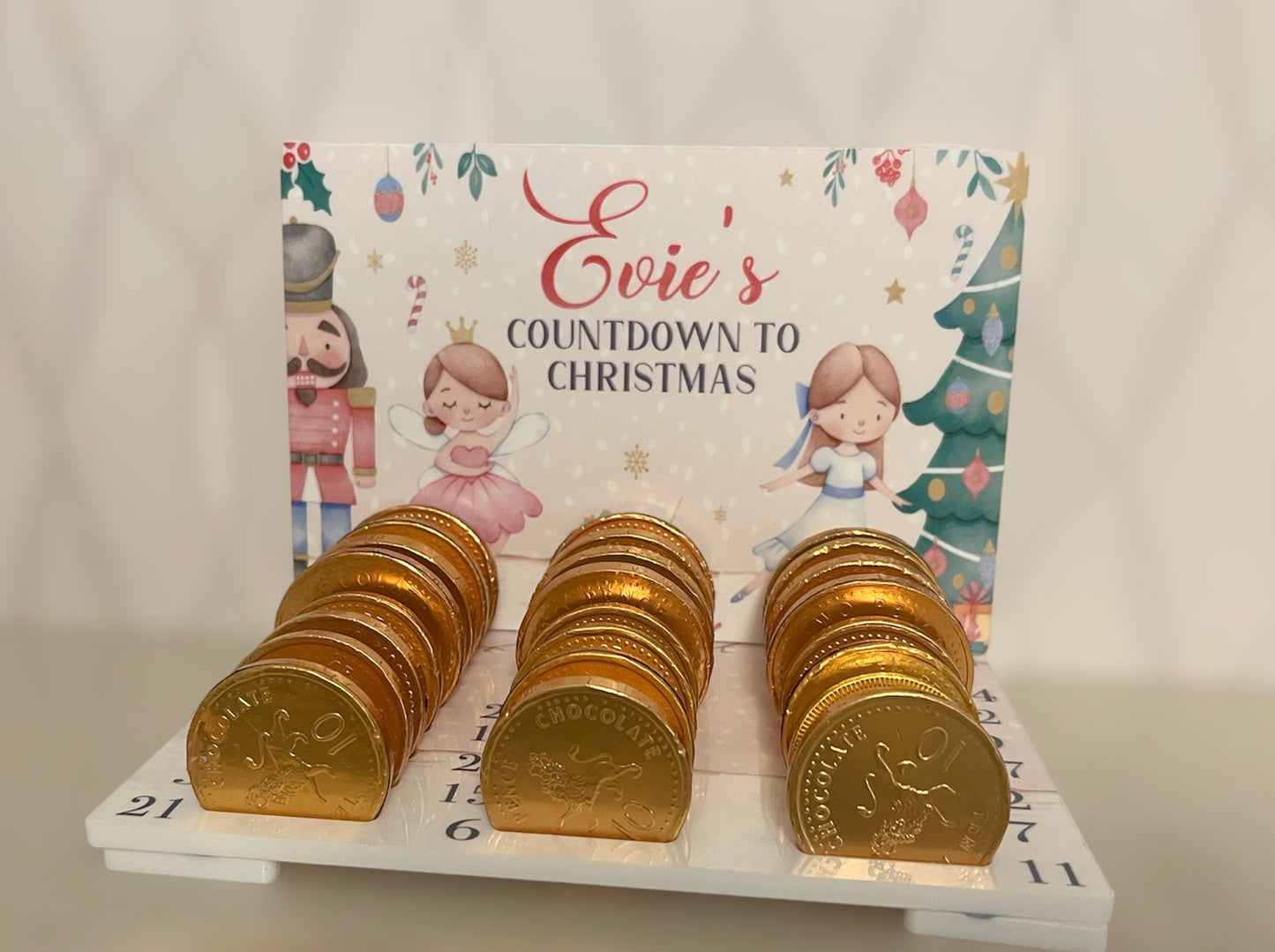 Nutcracker Chocolate Coin Christmas Countdown