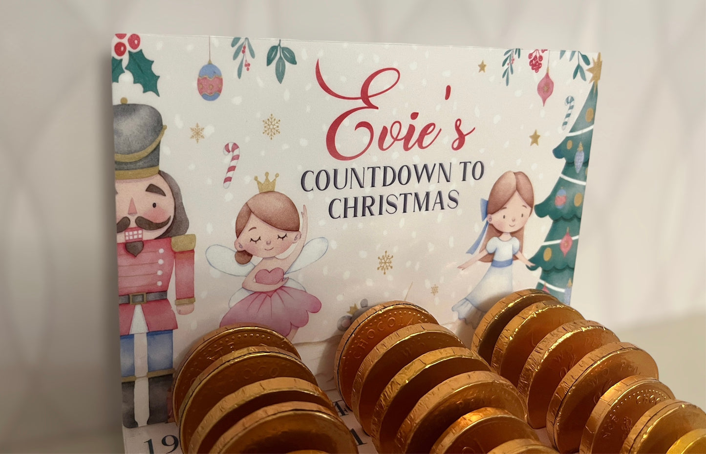 Nutcracker Chocolate Coin Christmas Countdown