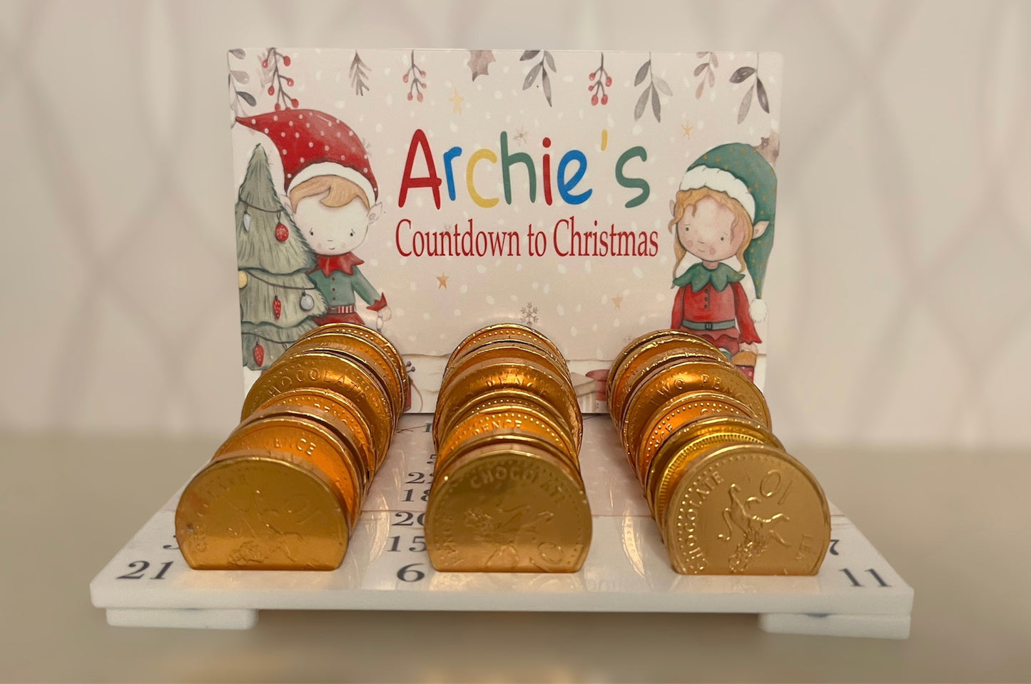 Elves Chocolate Coin Christmas Countdown