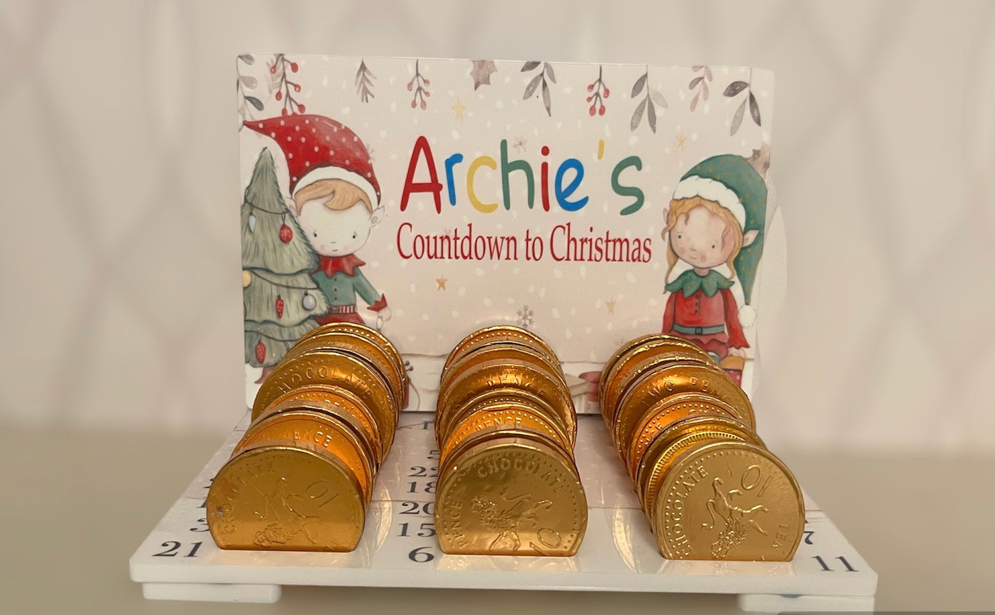 Elves Chocolate Coin Christmas Countdown