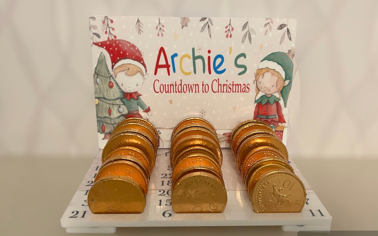 Elves Chocolate Coin Christmas Countdown