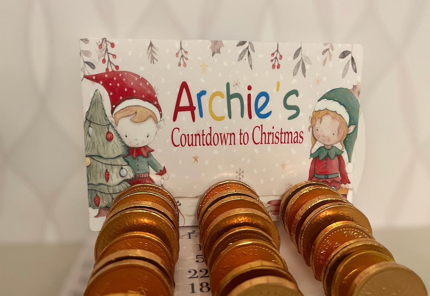 Elves Chocolate Coin Christmas Countdown