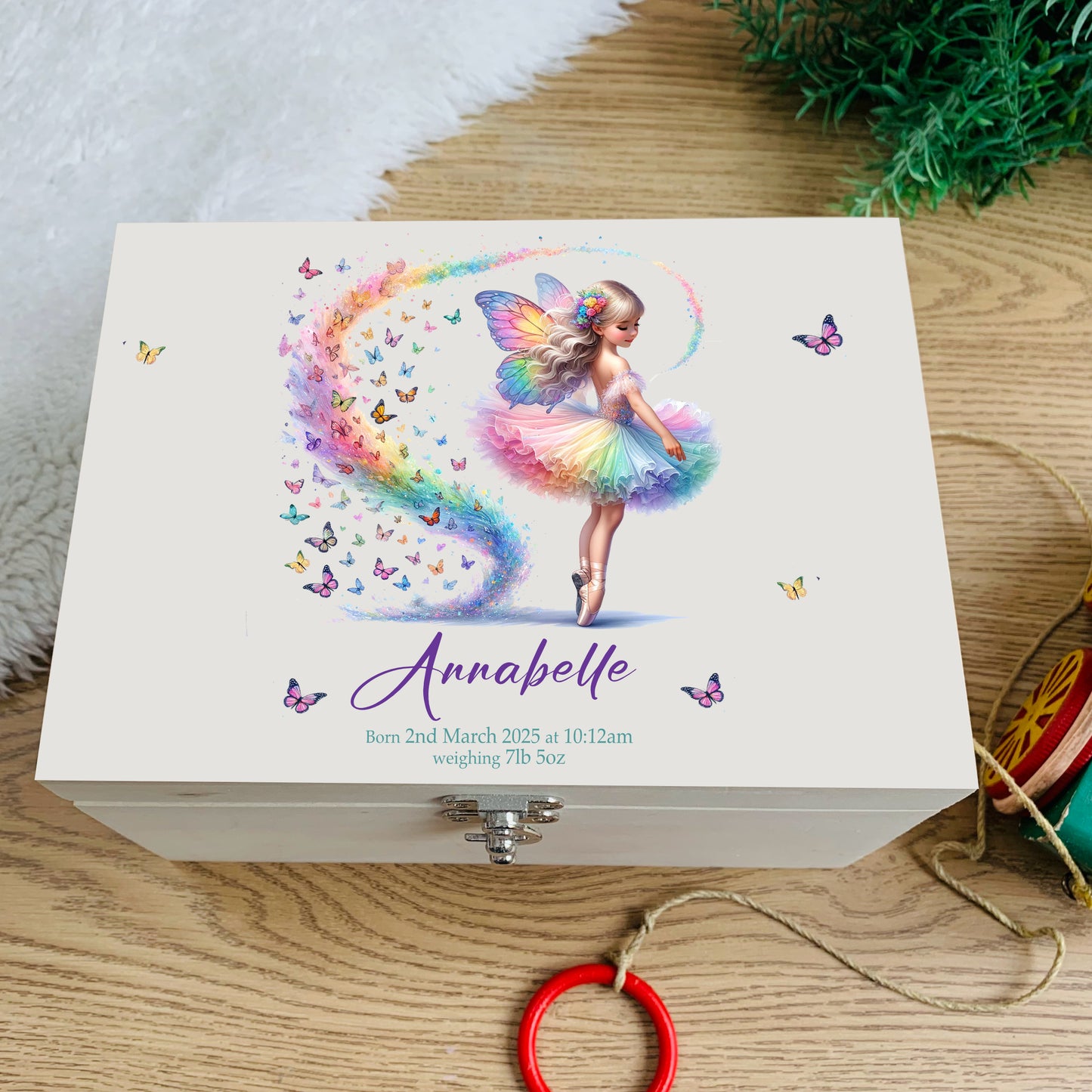 Rainbow Ballerina keepsake box