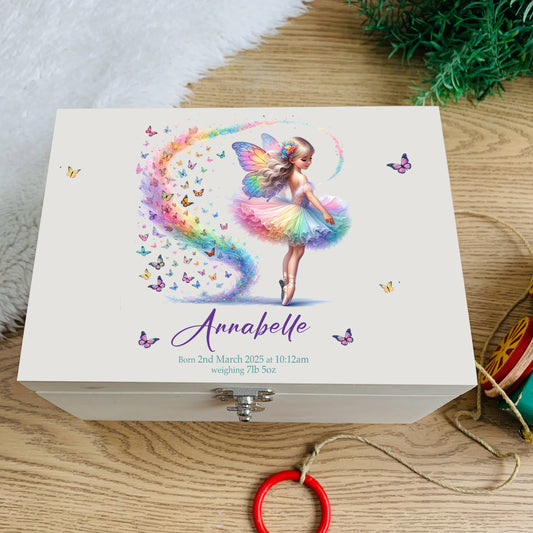 Rainbow Ballerina keepsake box