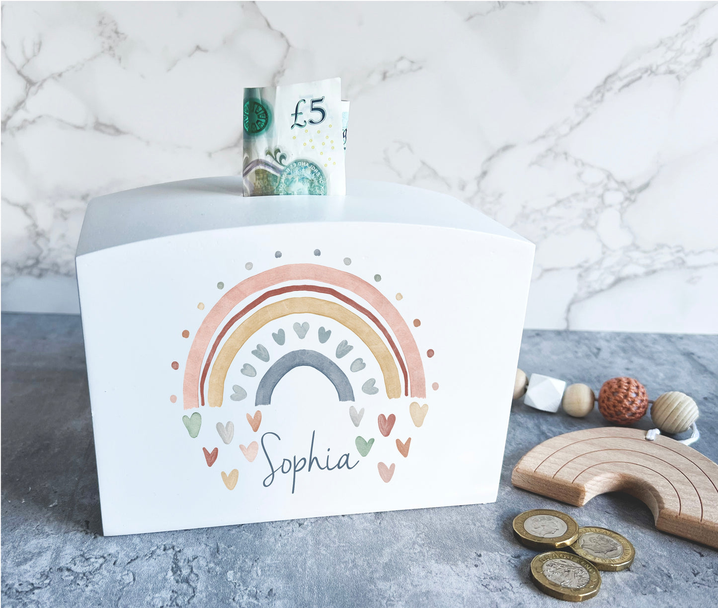 Rainbow money box