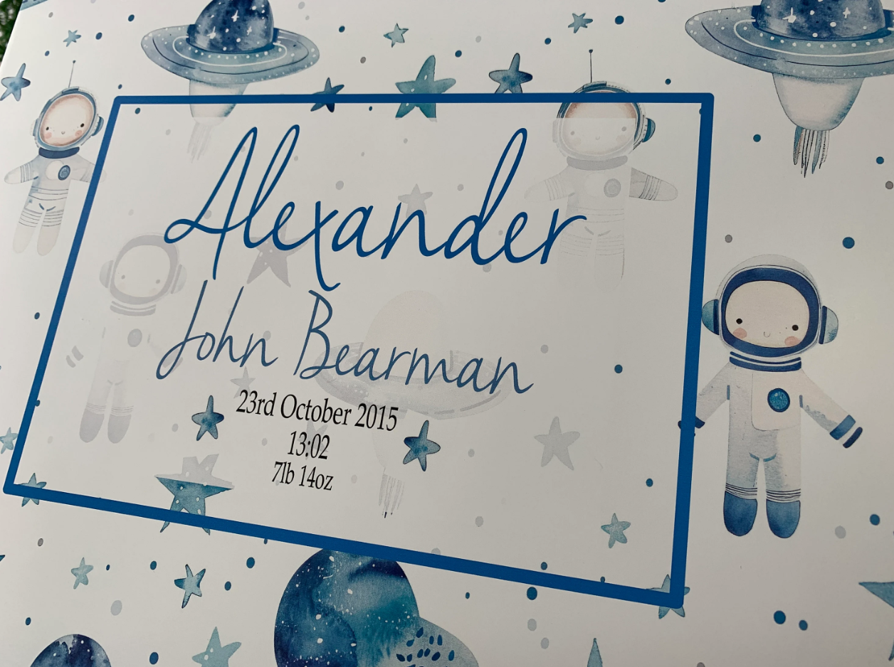 Space Luxury white baby memory box