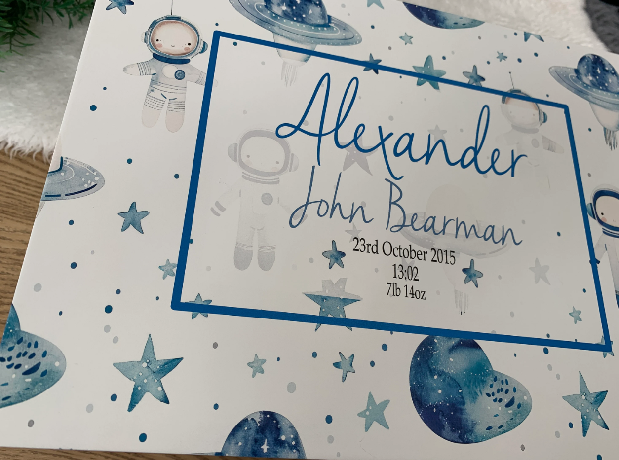 Space Luxury white baby memory box