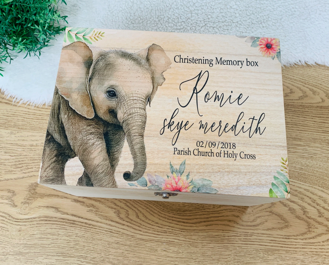 Elephant keepsake box