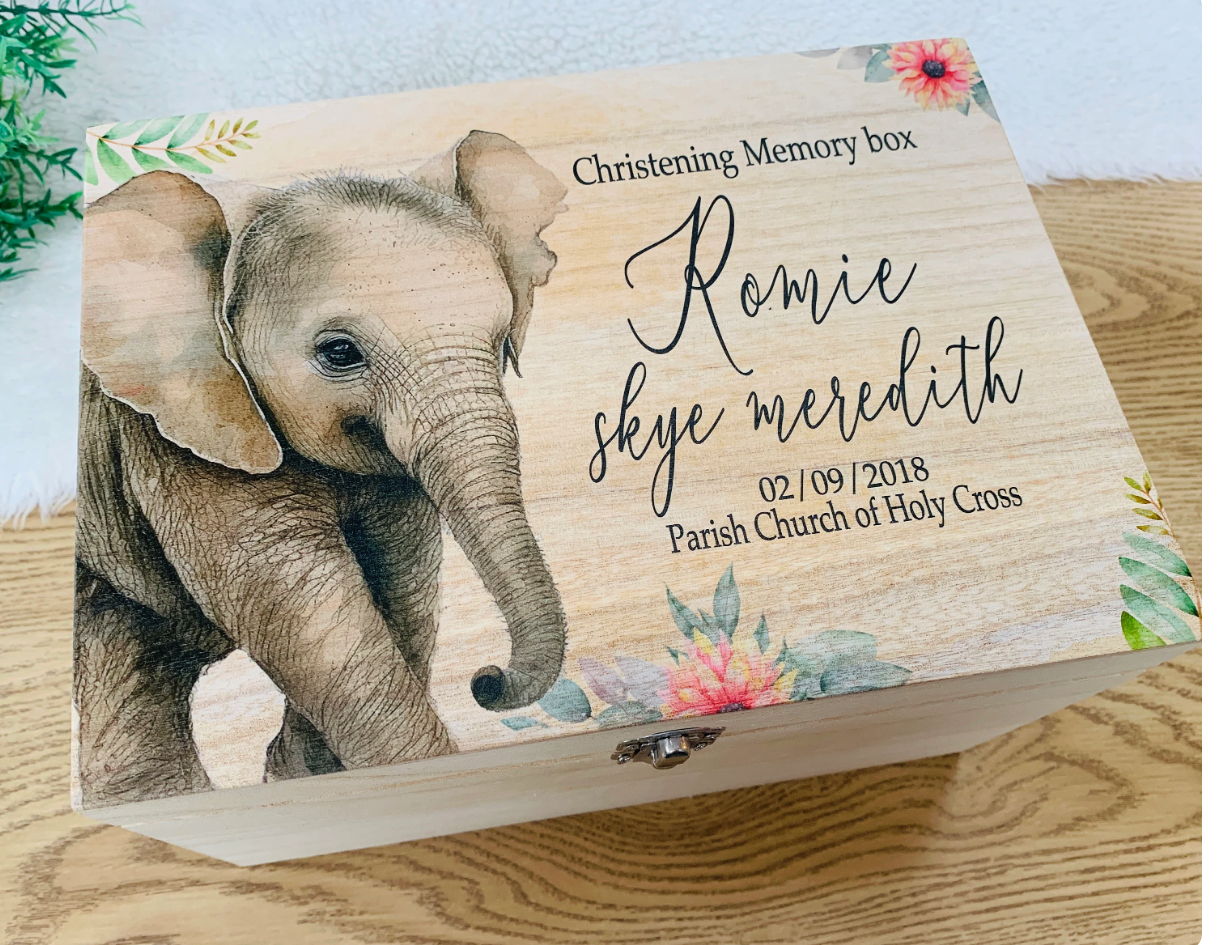 Elephant keepsake box