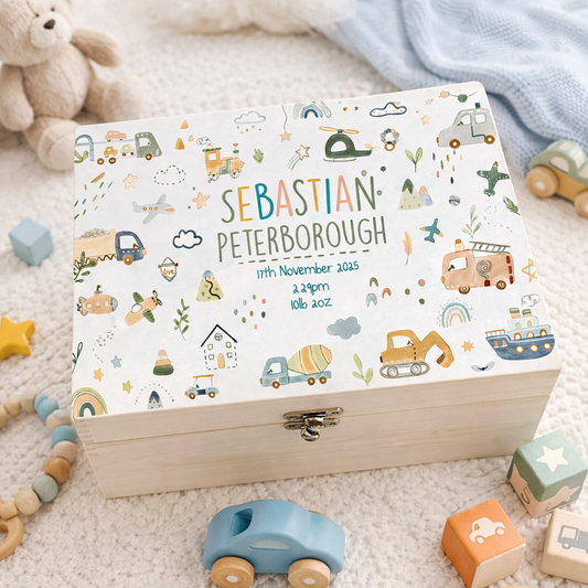Boho vehicles keepsake box