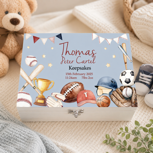 American Football keepsake box