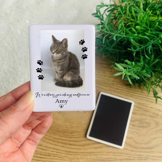 Pet loss photo magnet