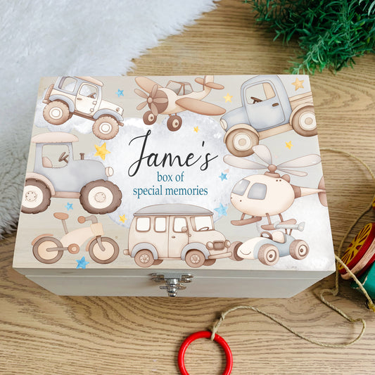 Vintage vehicles keepsake box