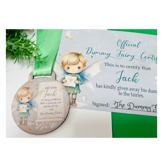 Pixie with letter Dummy Fairy medal with certificate