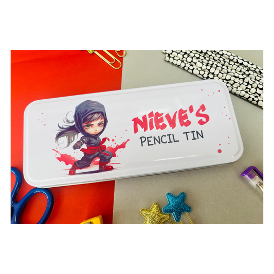 Ninja pencil tin