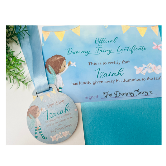 Blue Pixie Dummy Fairy medal with certificate