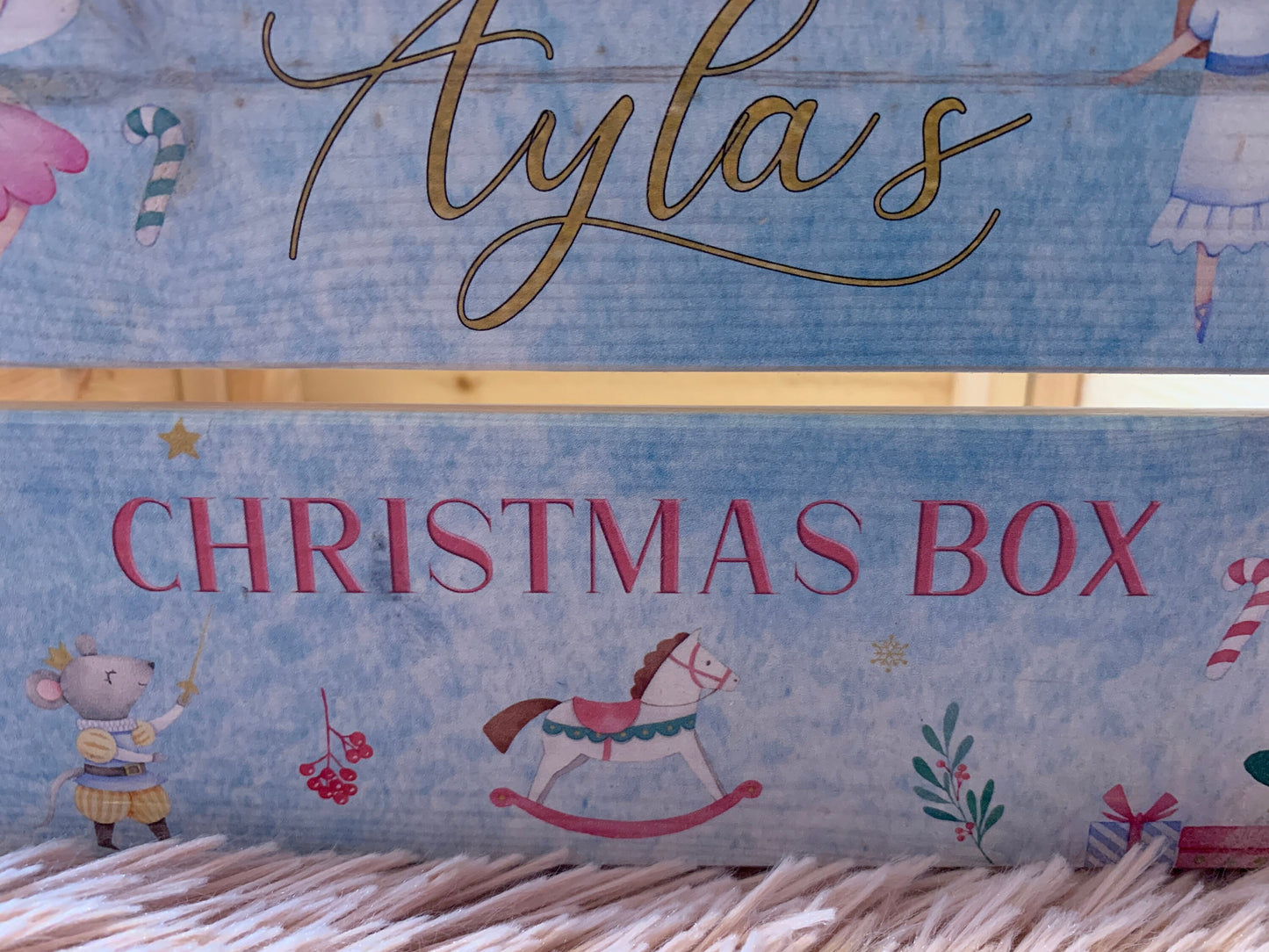 Nutcracker Blue Christmas Crate