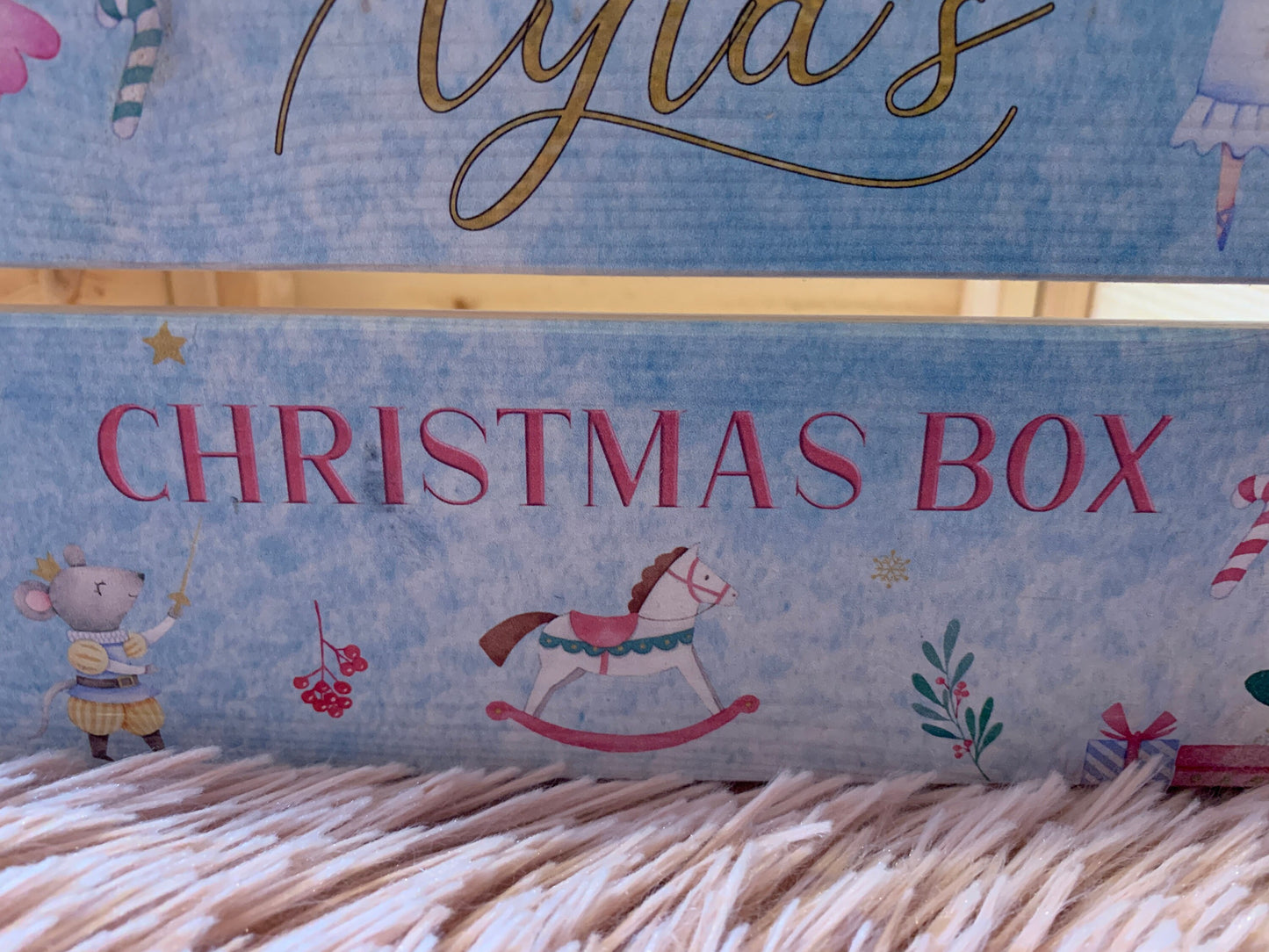 Nutcracker Blue Christmas Crate