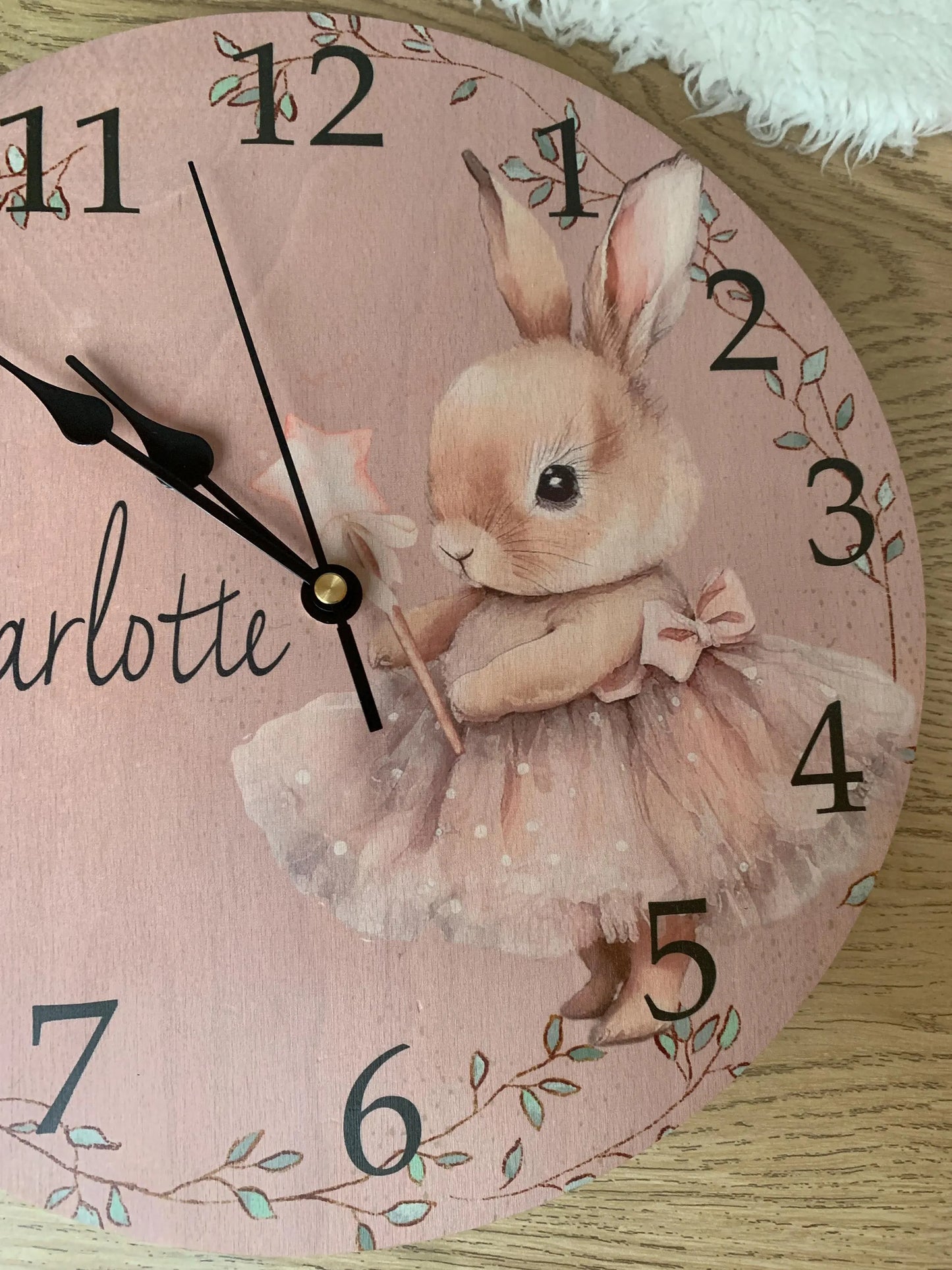 Ballerina Bunny clock