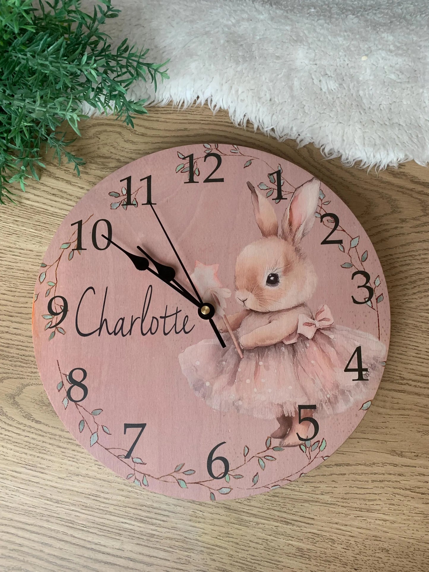 Ballerina Bunny clock