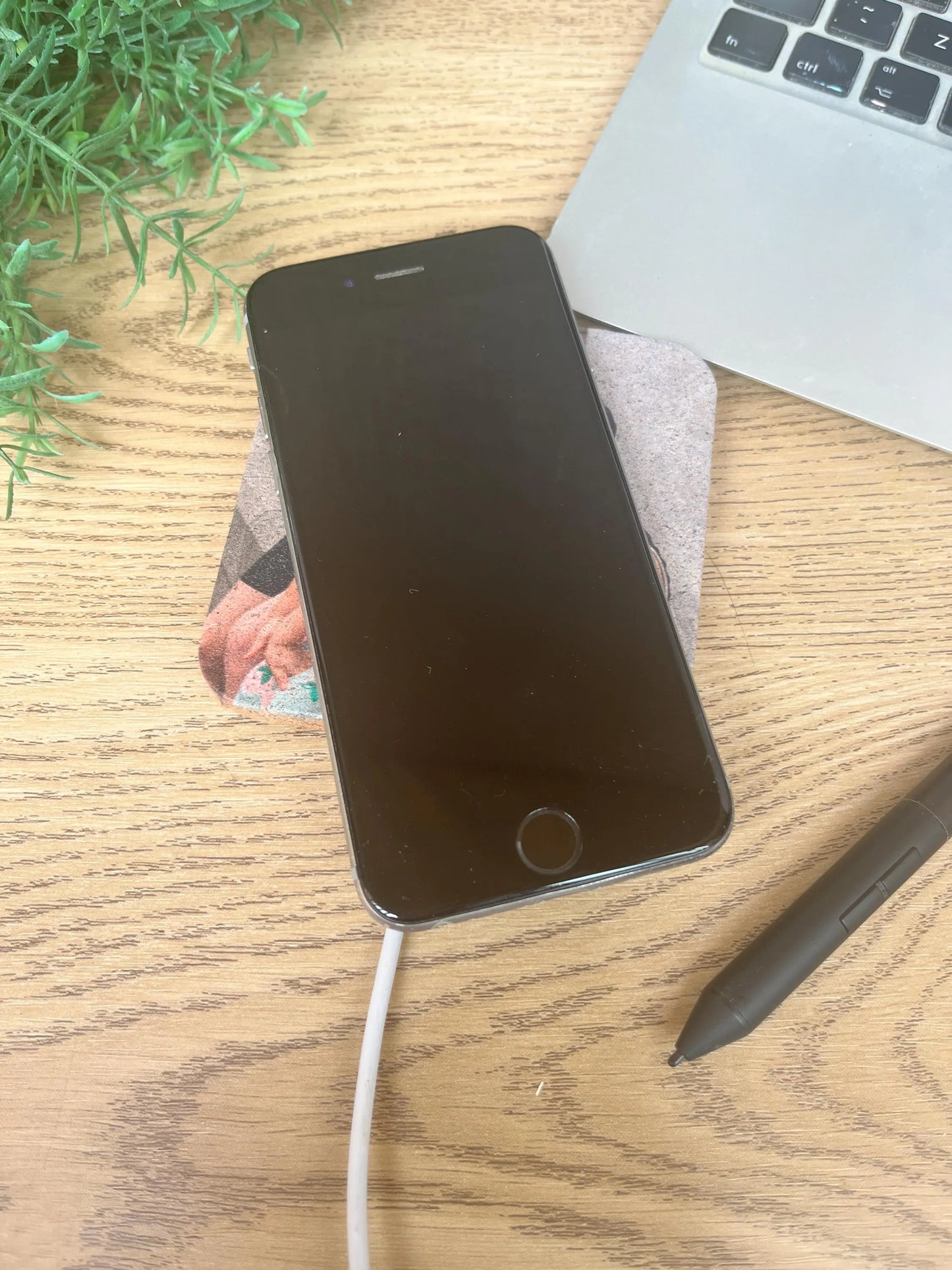 Personalised Square Bamboo Wireless Phone Charging Pad / Charger