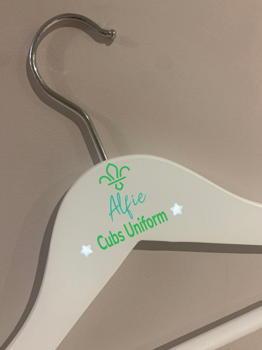 Personalised Scout uniform hanger