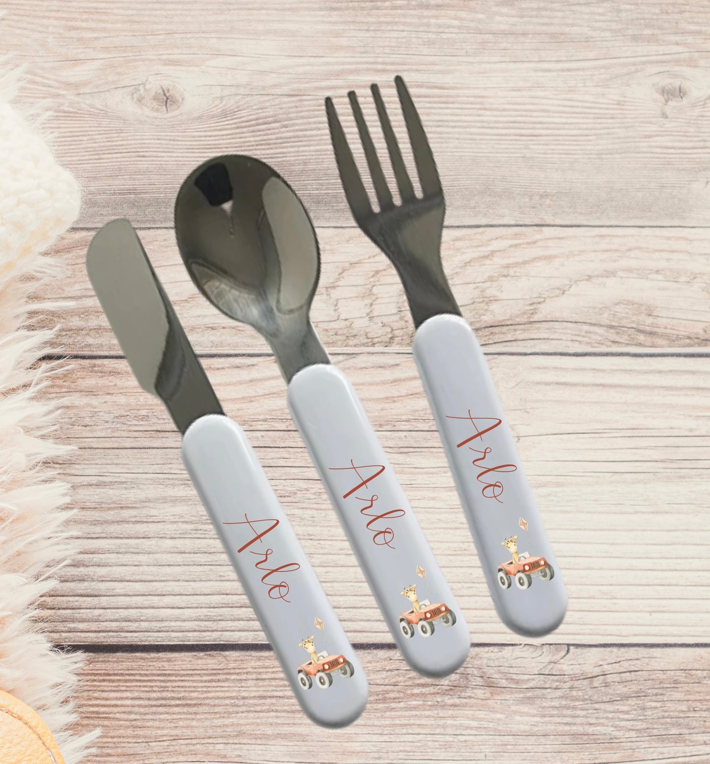 Giraffe cutlery set