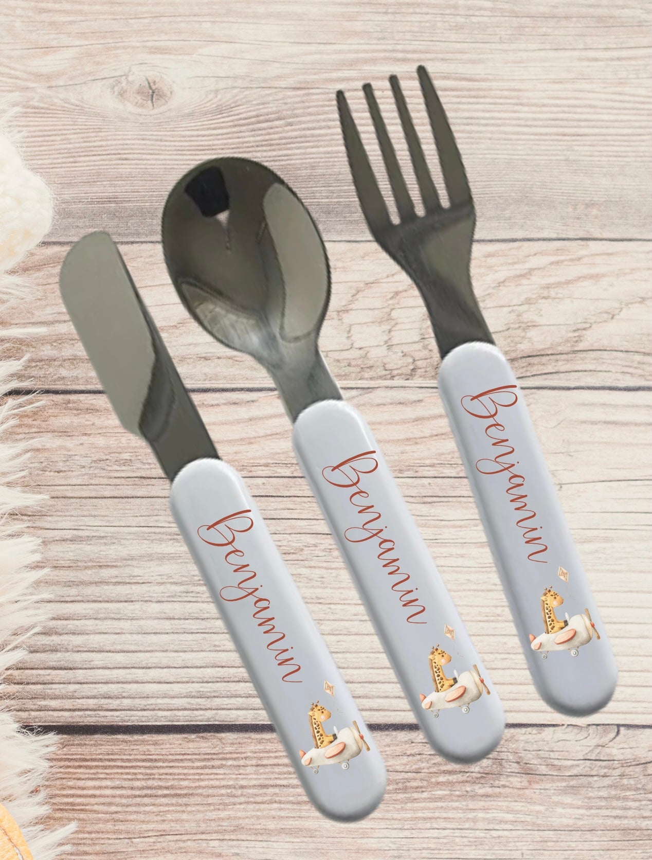 Giraffe cutlery set