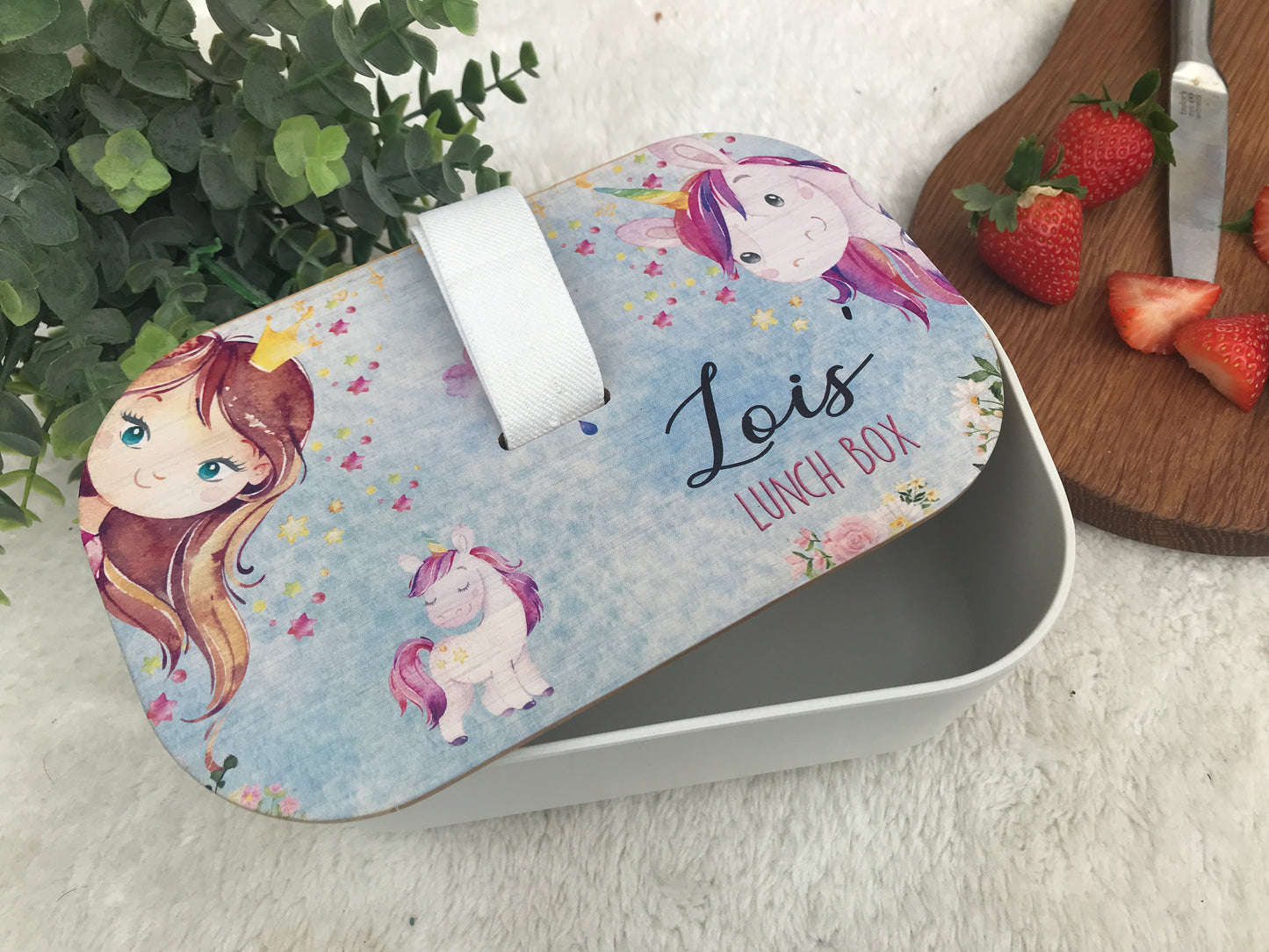 Unicorn bamboo lunch box