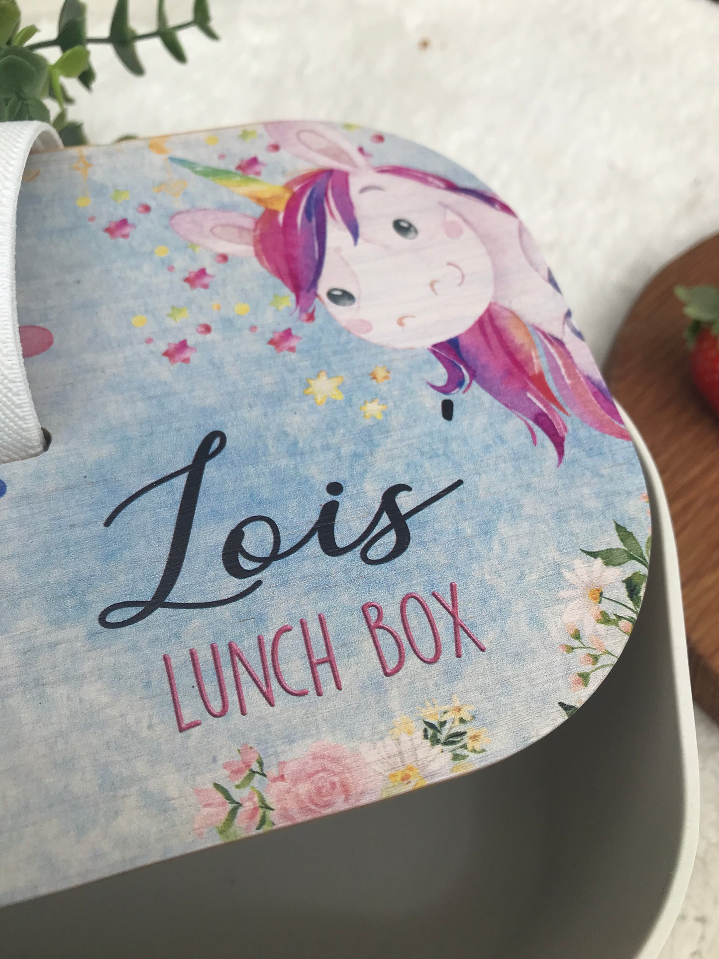 Unicorn bamboo lunch box