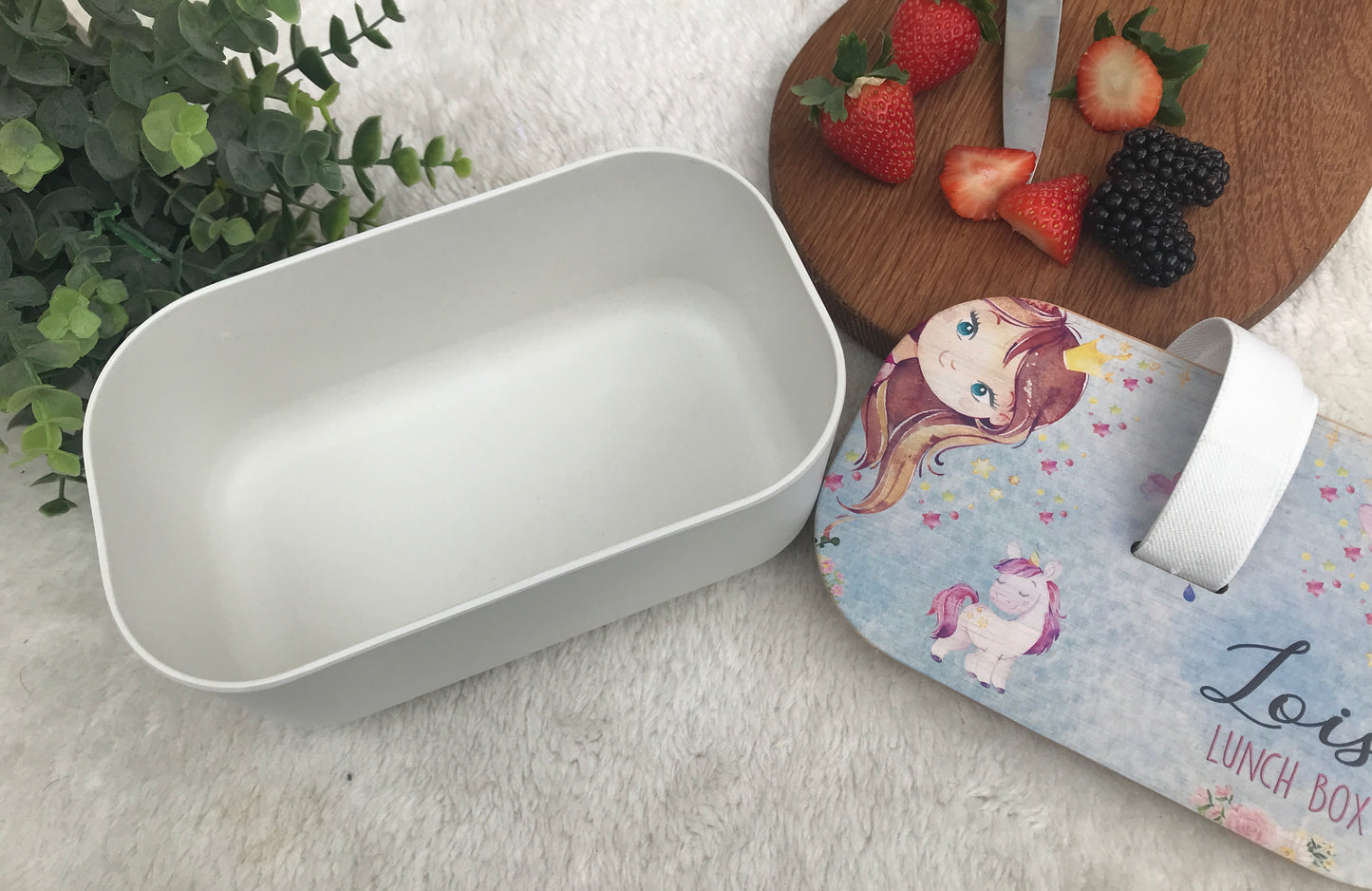 Unicorn bamboo lunch box