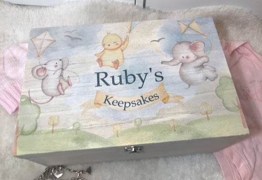 Let's Fly a Kite keepsake box