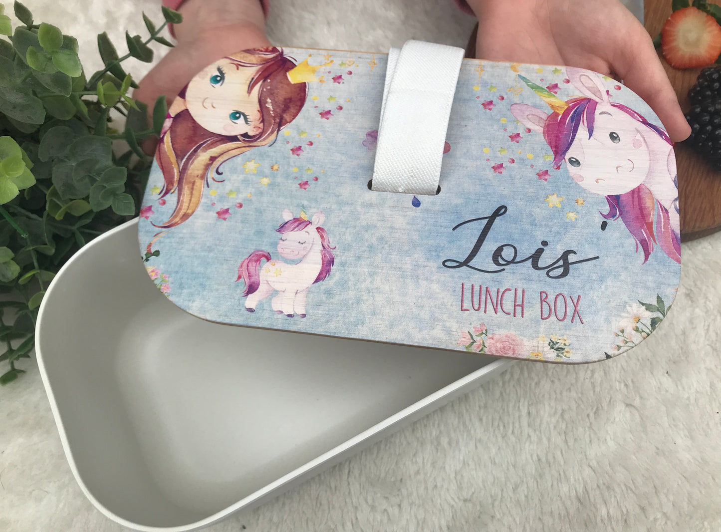 Unicorn bamboo lunch box