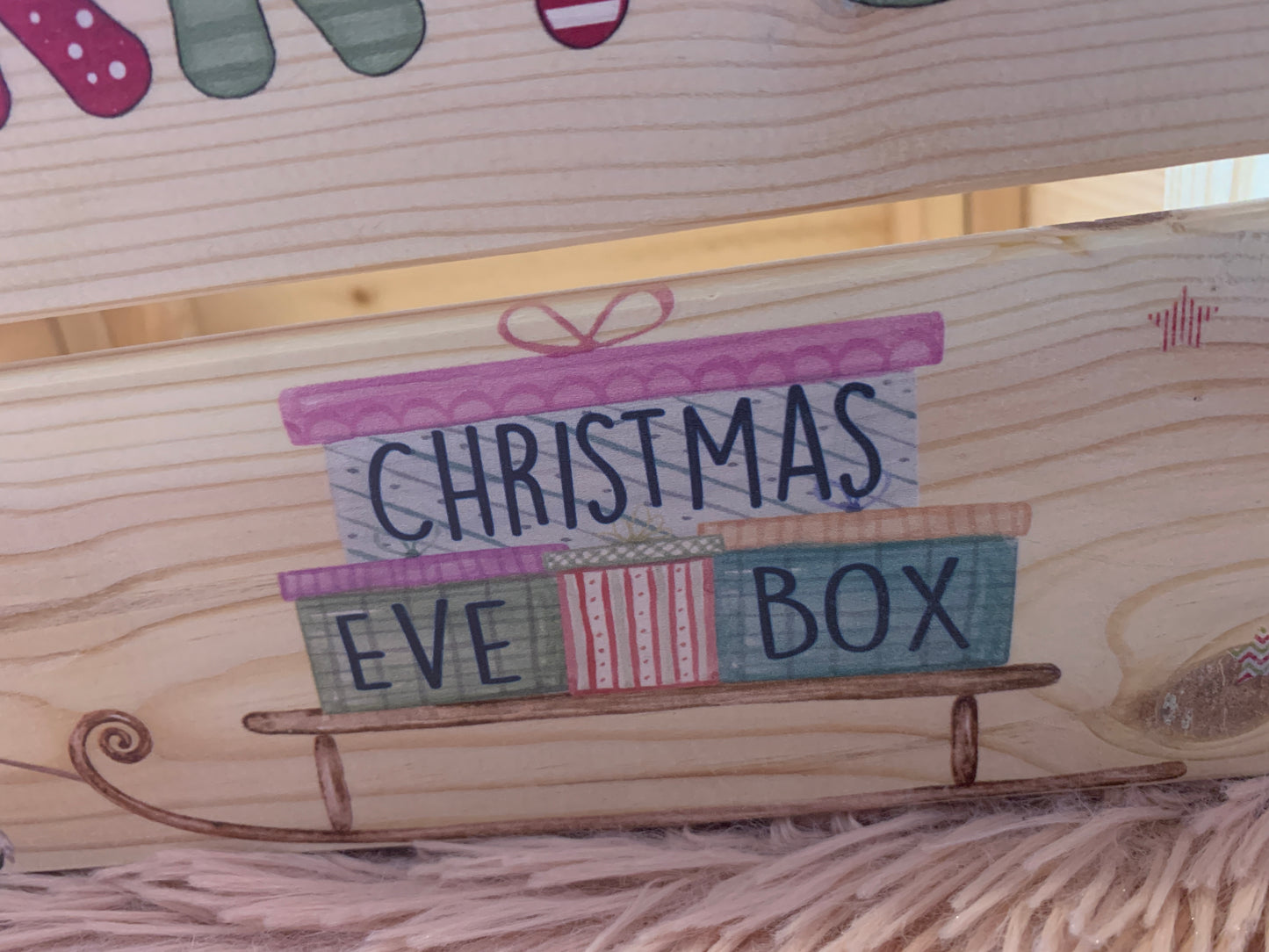 Reindeer Sleigh Christmas Eve Crate