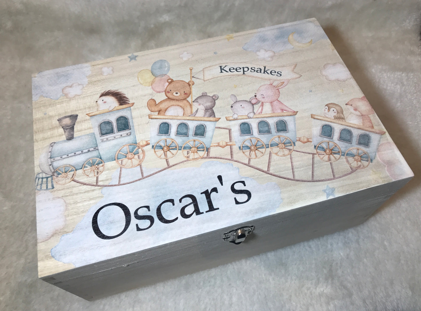 Safari train keepsake box