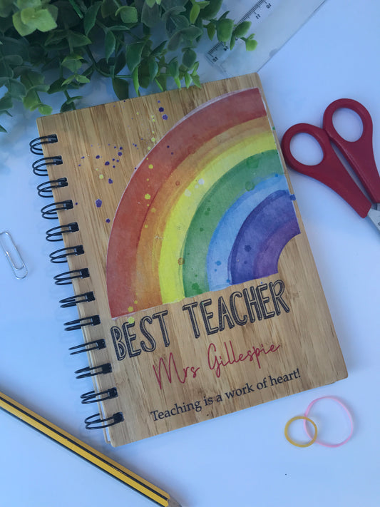 Teacher's wooden notebook