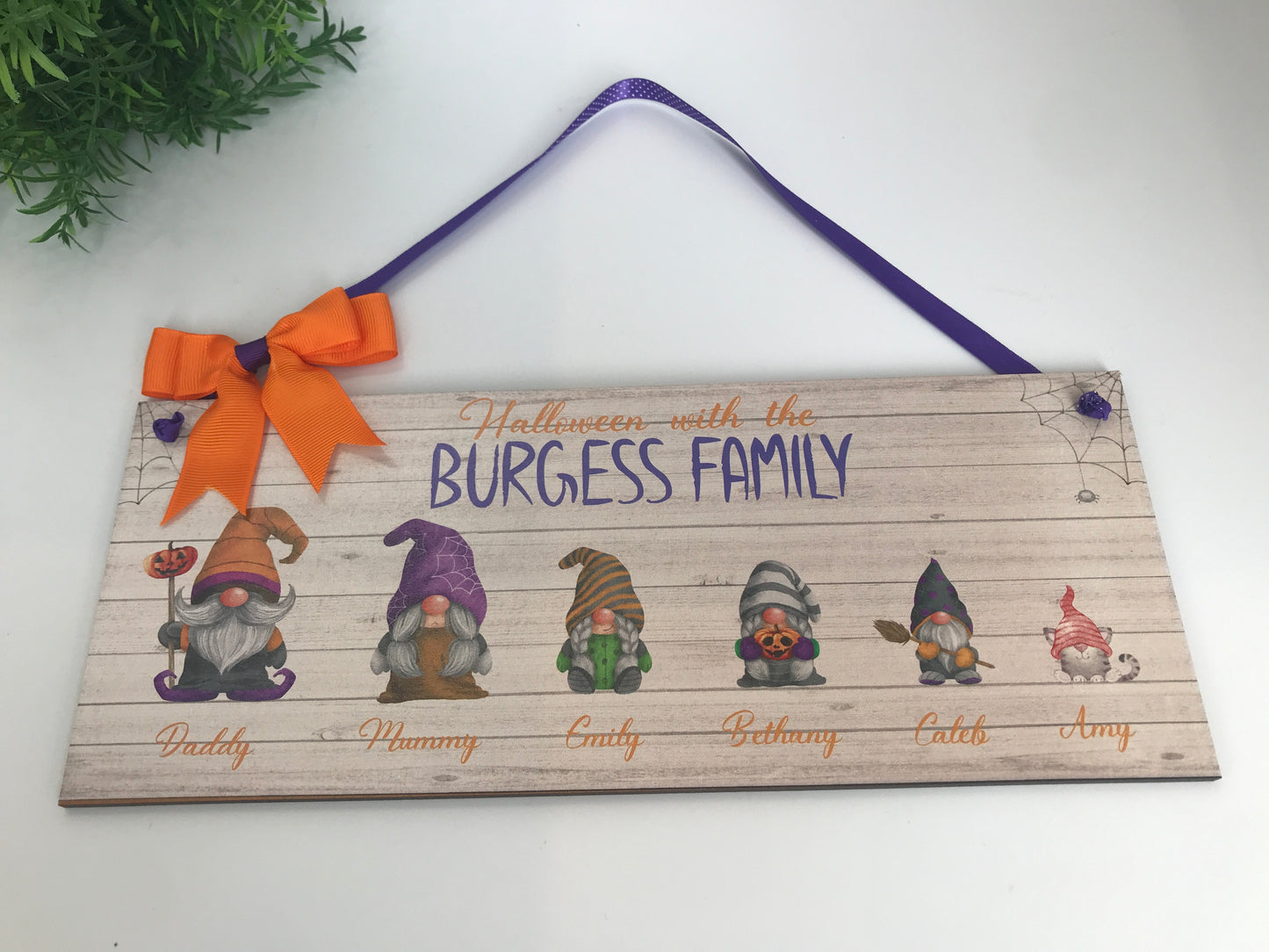 Gnome Family Halloween Sign