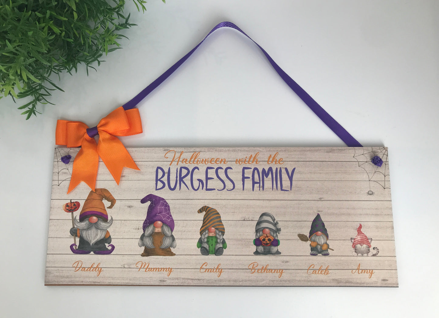 Gnome Family Halloween Sign