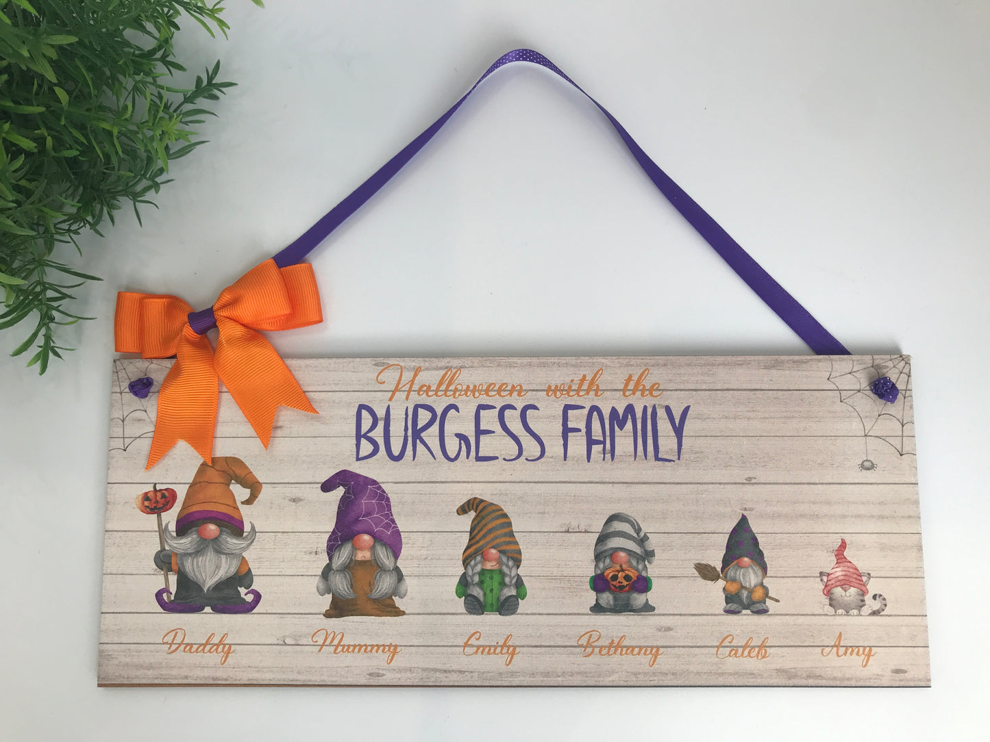 Gnome Family Halloween Sign