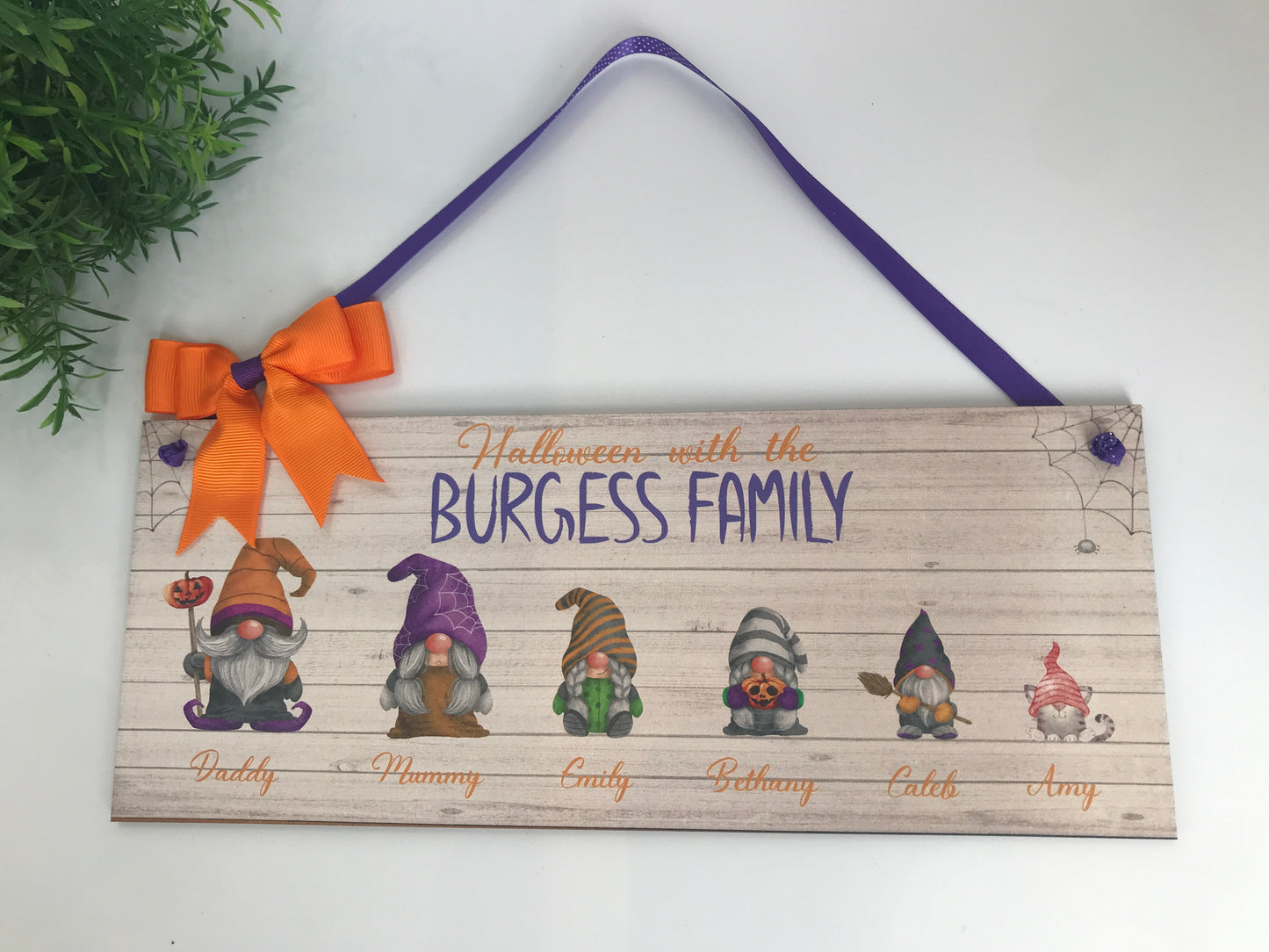 Gnome Family Halloween Sign