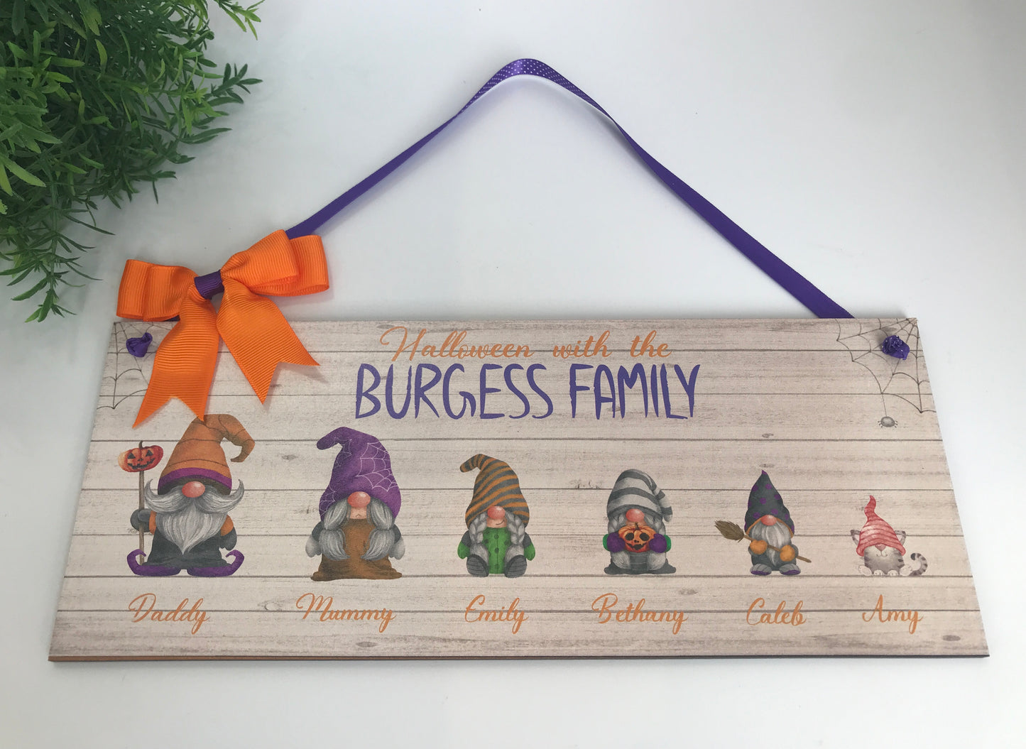 Gnome Family Halloween Sign