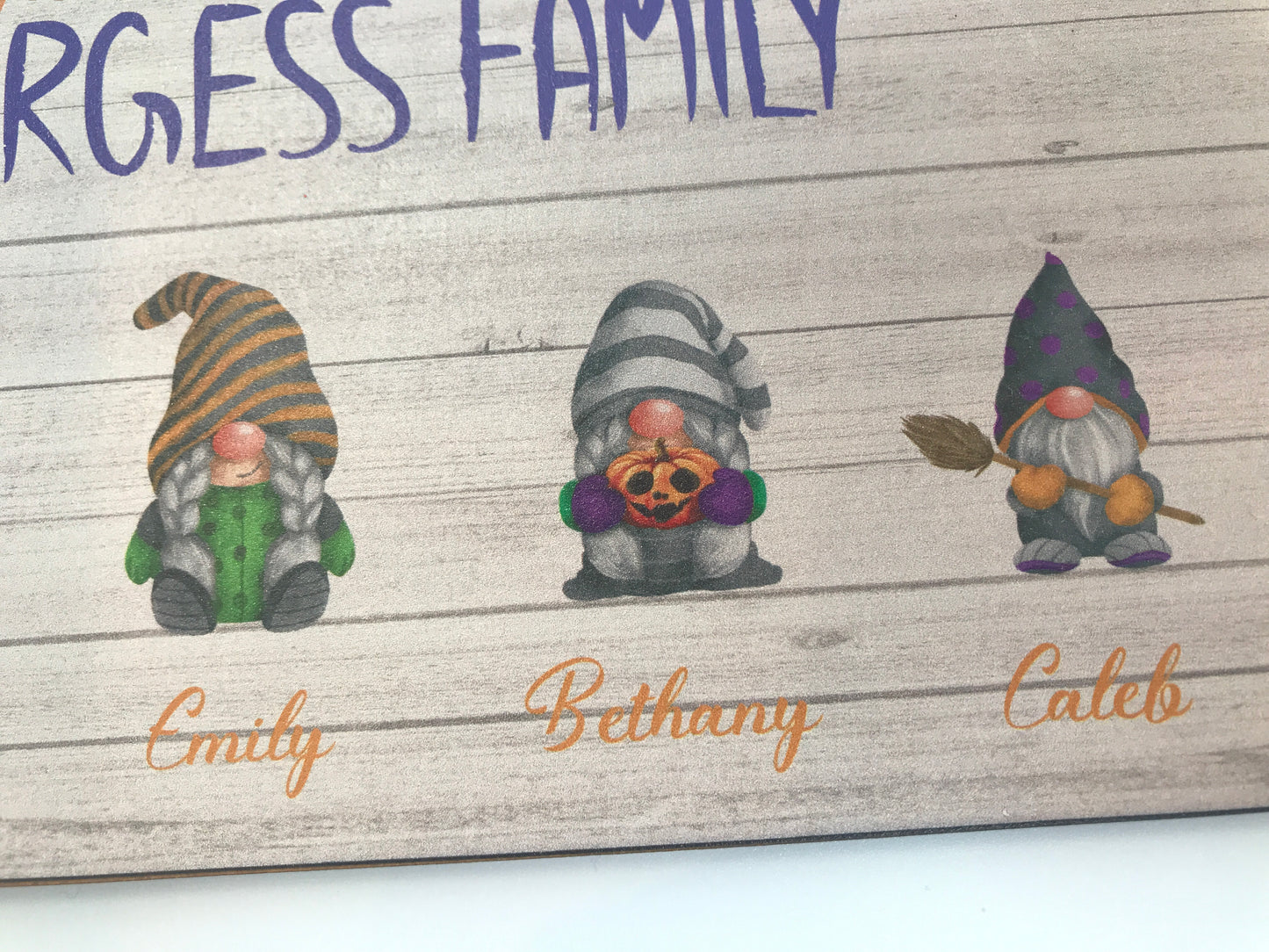 Gnome Family Halloween Sign