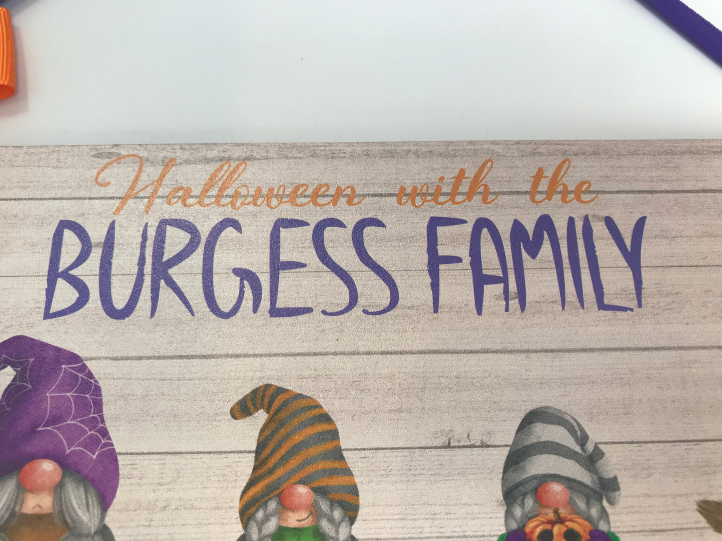 Gnome Family Halloween Sign