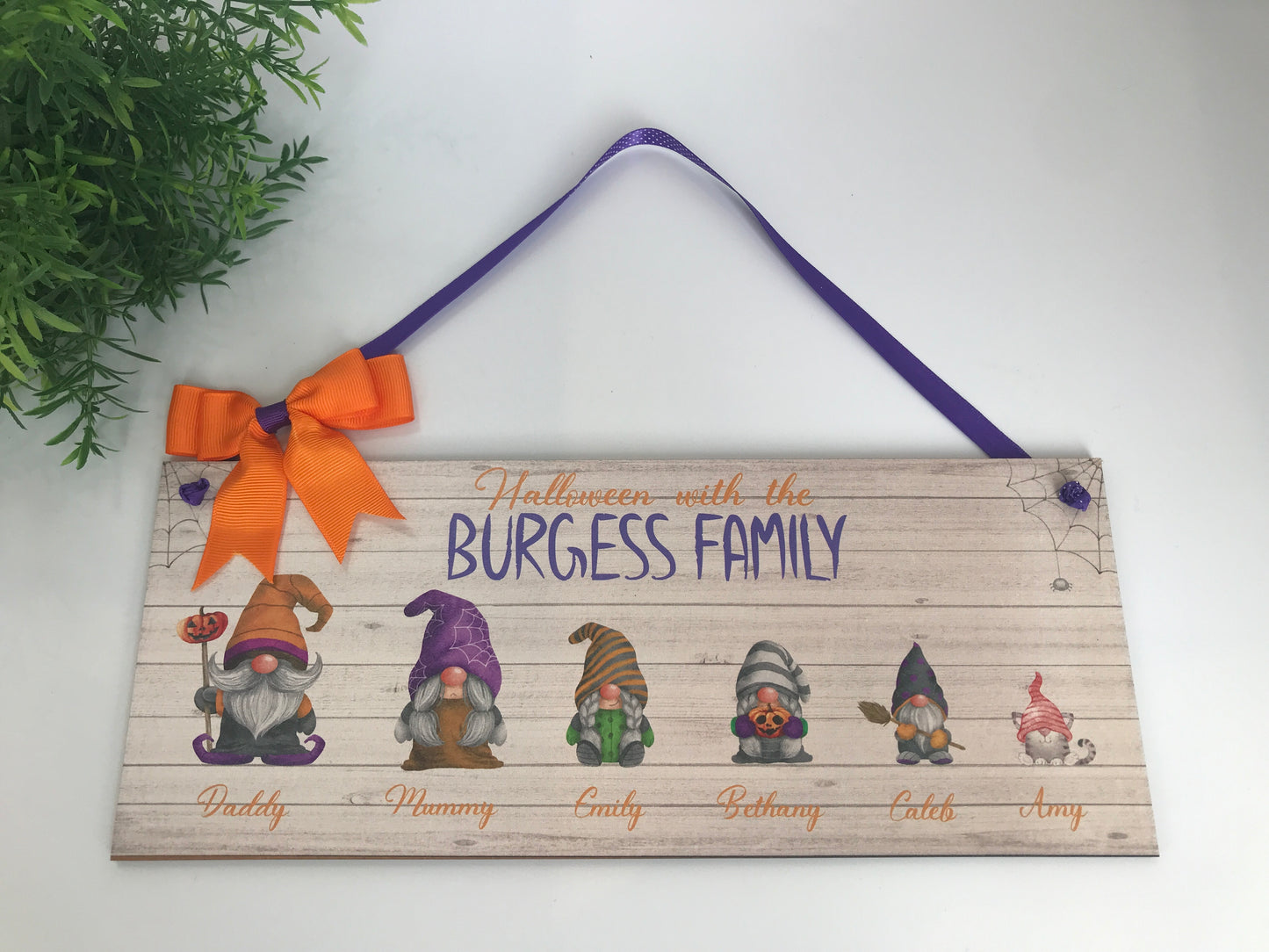 Gnome Family Halloween Sign