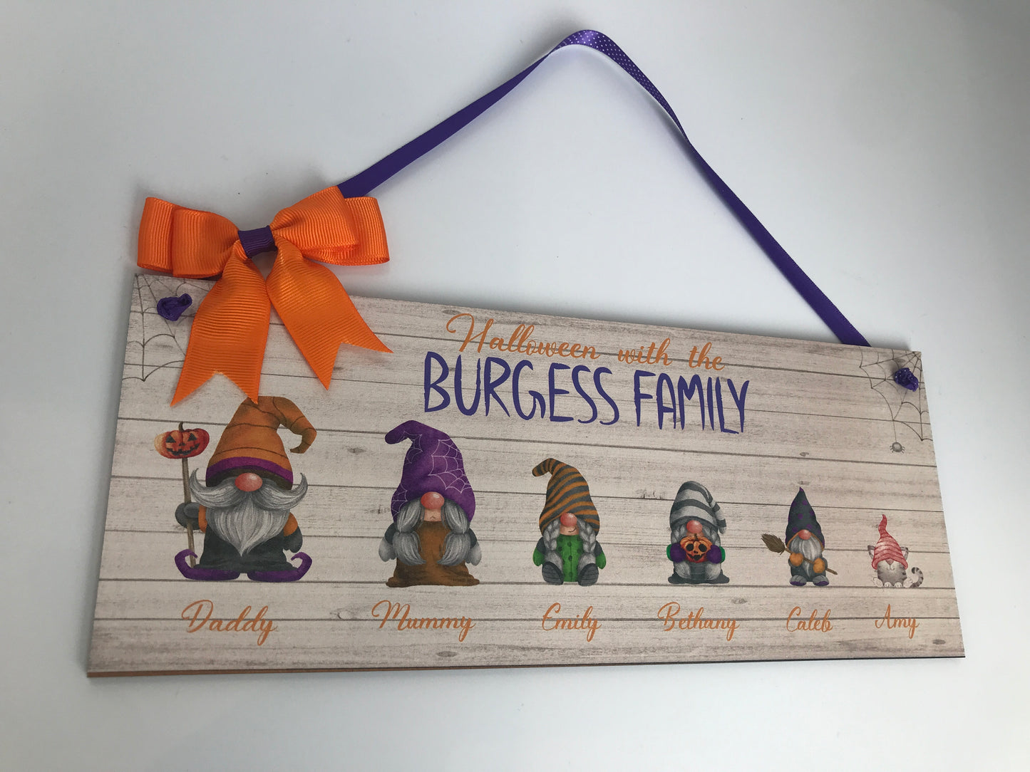 Gnome Family Halloween Sign